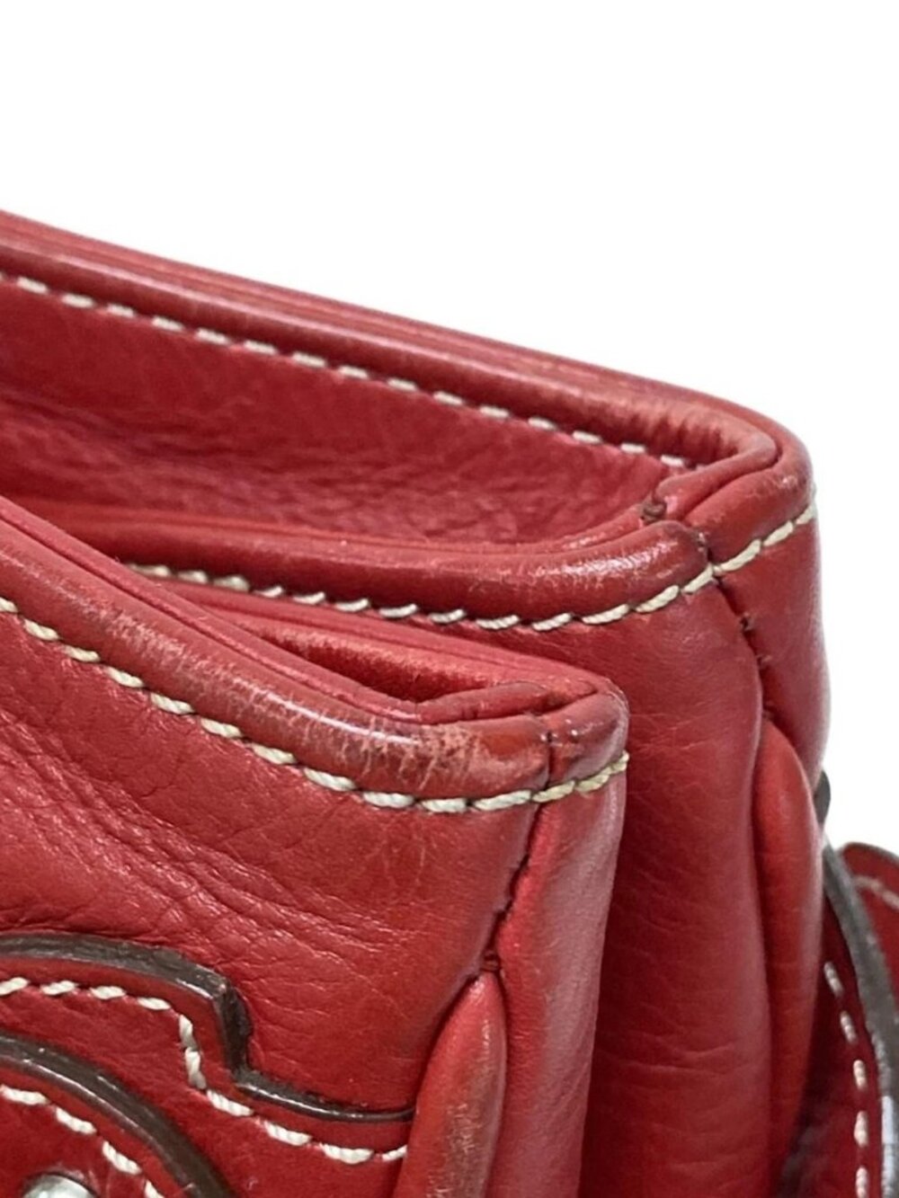 DIOR/ChristianDior Saint Germain / Vintage Traveler Red Leather Tote Bag - Picture 11 of 15